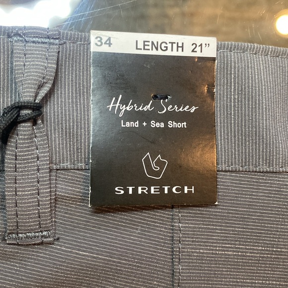 NWT Burnside 360 Hybrid Land & Sea Mens Shorts 34 Stretch quick dry, Grey NWT - Picture 11 of 14